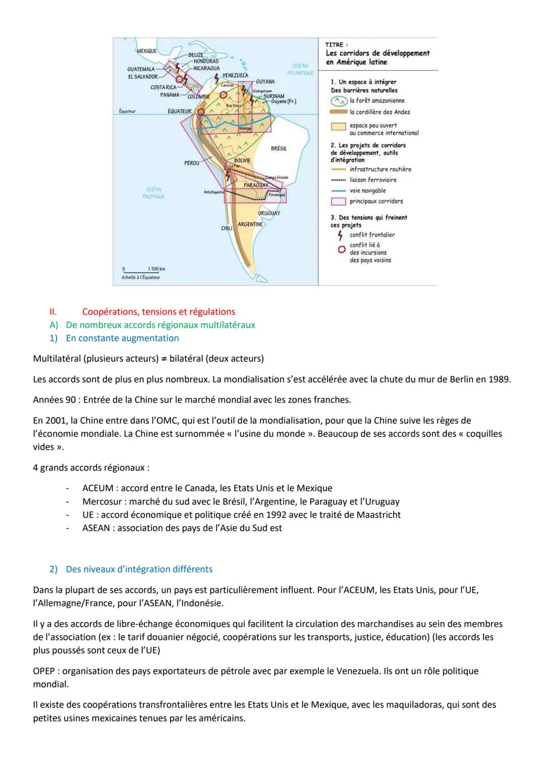 I.
Des territoires inégalement intégrés dans la mondialisation quelle que soit l'échelle considérée
A) Les facteurs d'intégration à la mondi