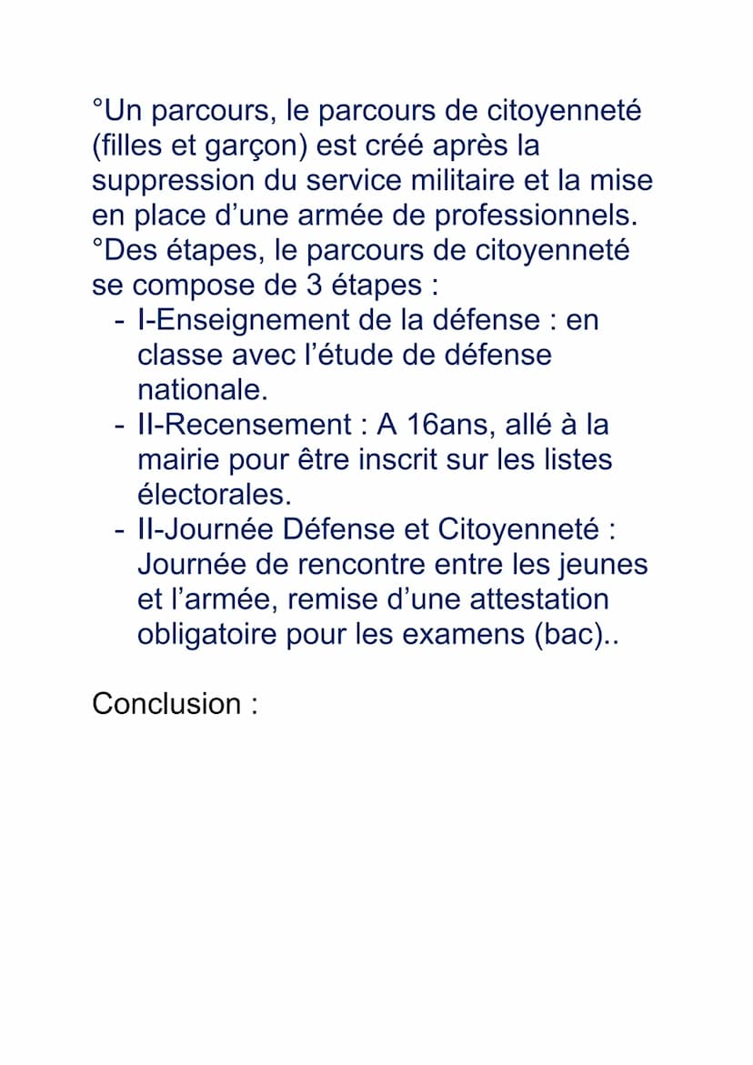 La Défense Nationale
Des engagements internationaux :
°Des alliances, l'armée française possède
des alliances militaires, c'est-à-dire
envoy