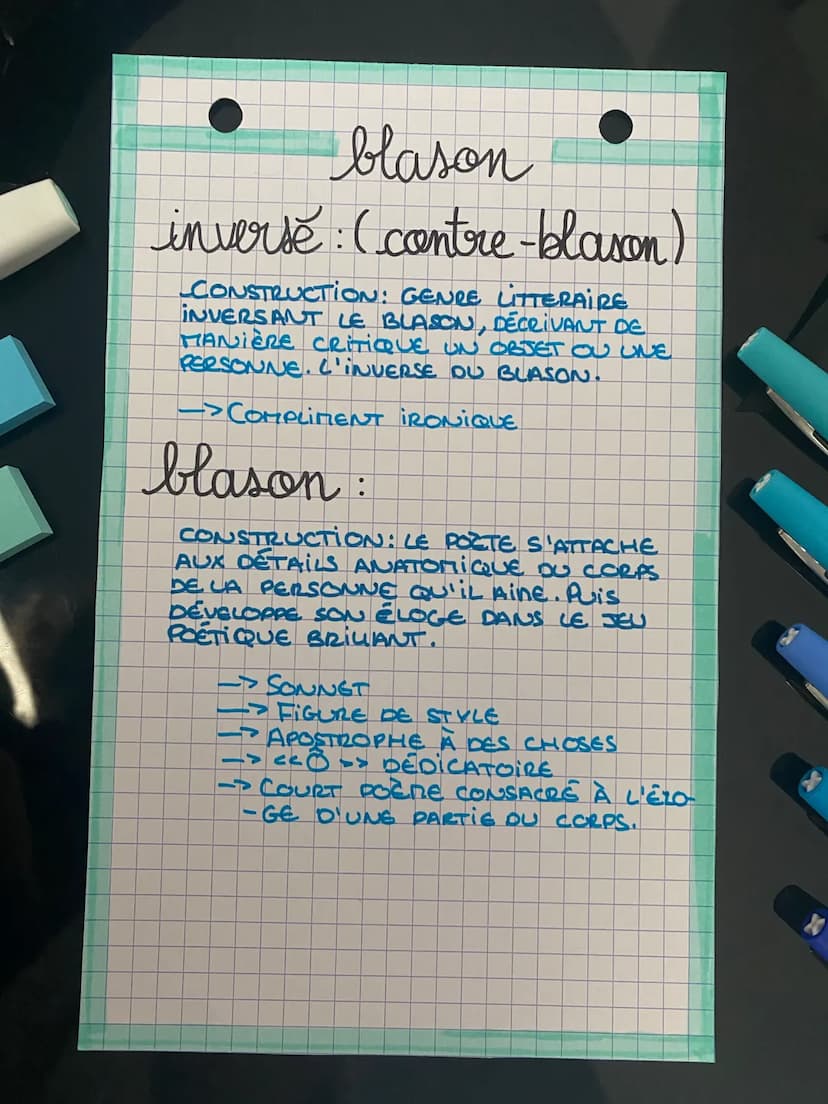 <h2 id="whatisablasonposie">What is a Blason Poésie?</h2>
<p>A blason poésie is a literary genre that focuses on describing the anatomical d
