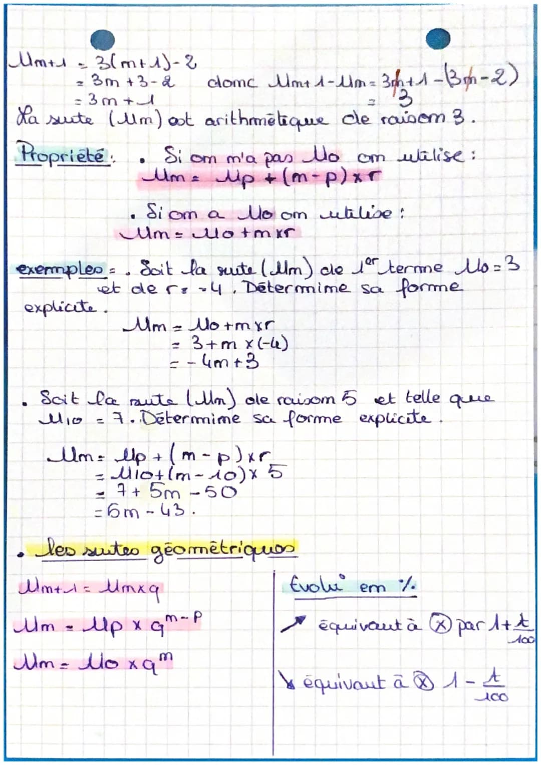 [math
math chapitre o
et géométriques
• les suites arithmétiqueo
Ume suite (Um) at arithmétique si
emtier matunel m, il existe um
réel r tel