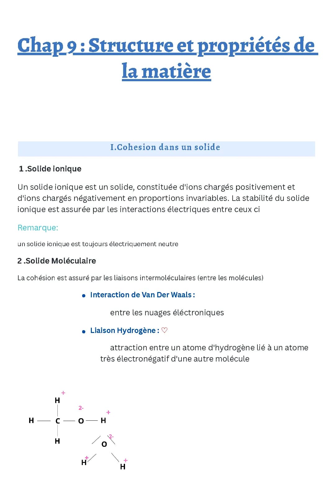 Structure et propriétés de la matière 