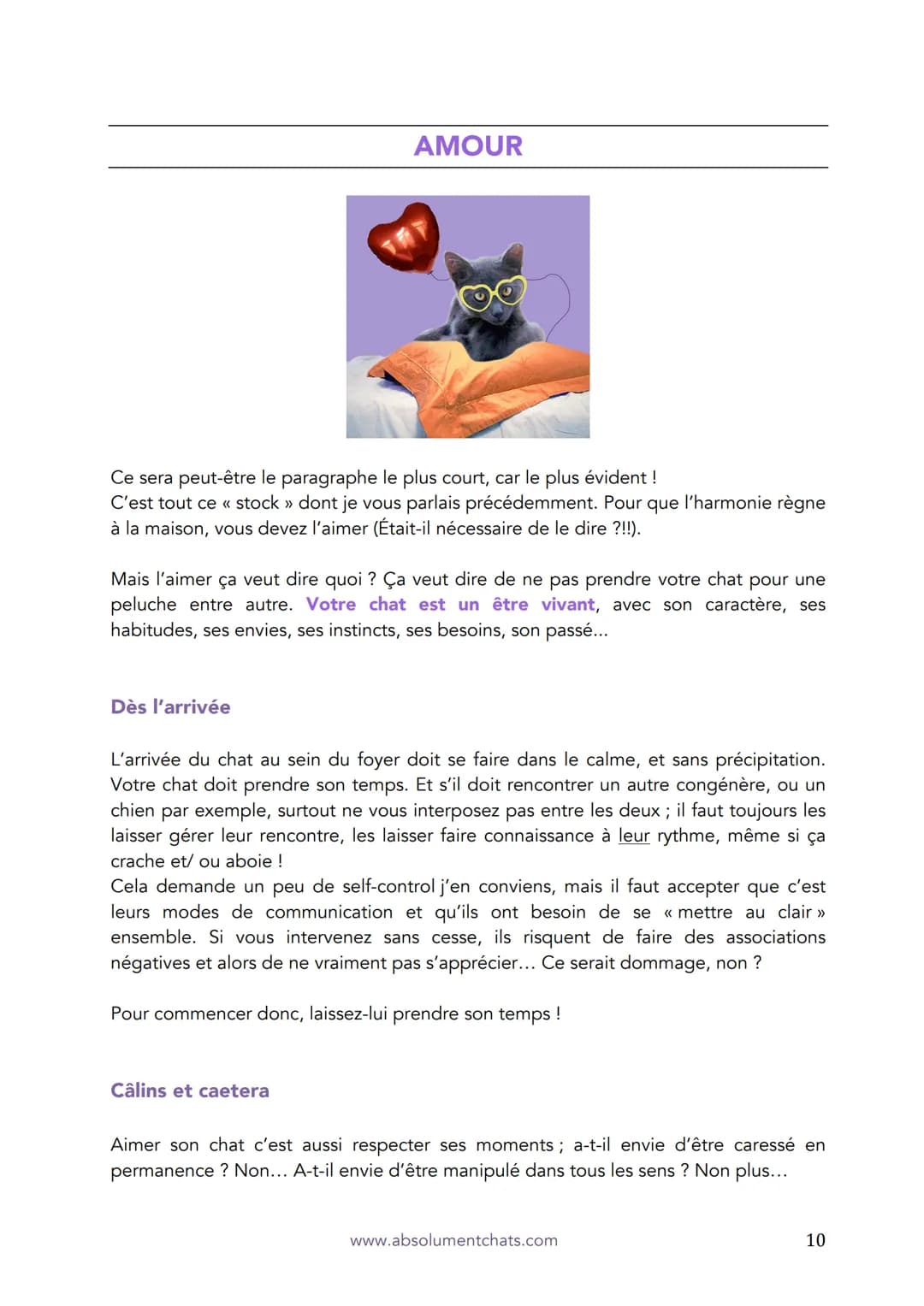 Les 5 fondements
d'une relation harmonieuse
avec votre chat
Le guide des bonnes manières
Absolument
Chats
www.absolumentchats.com
Marion Ruf