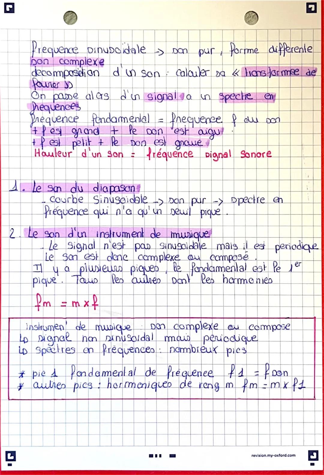 # Chapilie n°5; de Son, phenomène Vibraloise

Partie 1 : intensile sonore

$I= \frac{P}{S} = \frac{P}{4\pi xd^2}$

$P$= puissance sonore en 