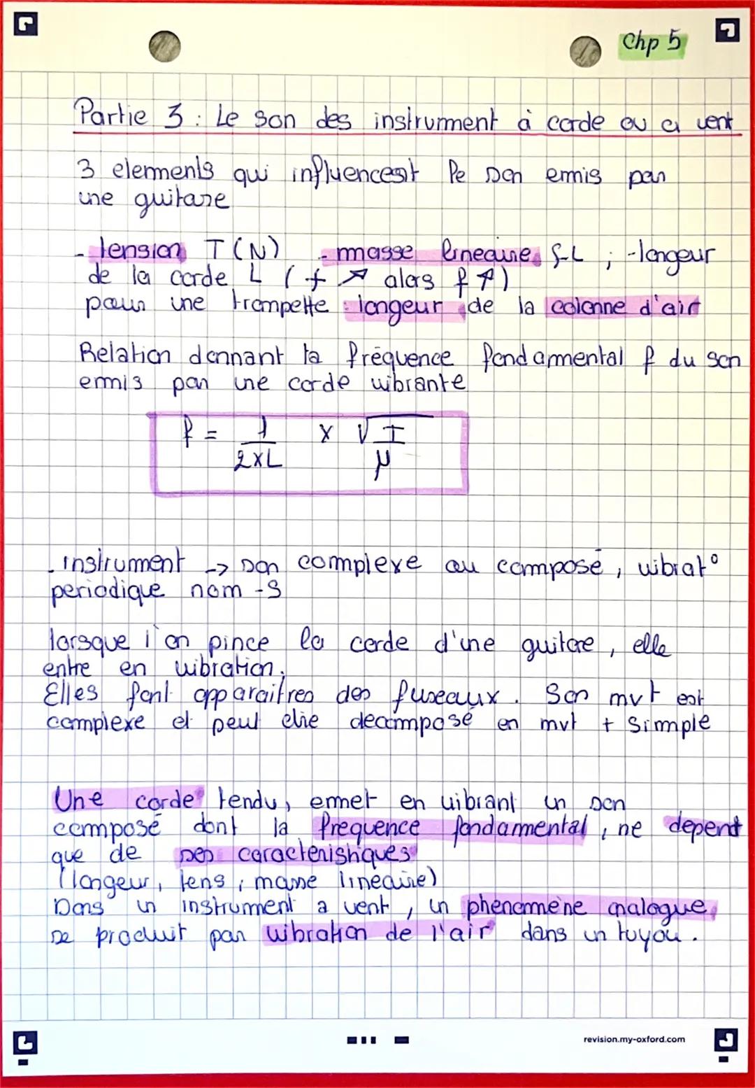 # Chapilie n°5; de Son, phenomène Vibraloise

Partie 1 : intensile sonore

$I= \frac{P}{S} = \frac{P}{4\pi xd^2}$

$P$= puissance sonore en 