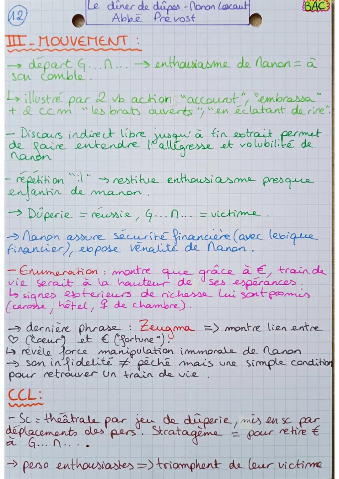 112
Le diner de dupes-Manon Lescaut
Abbé Prevast
INTRO:
→ paru en 1731, 7e tome des némoires d'un O'de qualités"
→Abbé Prevost, ancien prêtr