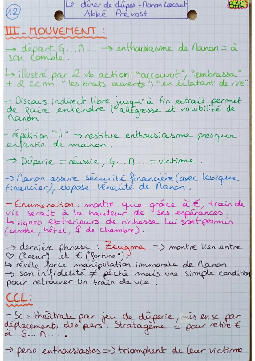 112
Le diner de dupes-Manon Lescaut
Abbé Prevast
INTRO:
→ paru en 1731, 7e tome des némoires d'un O'de qualités"
→Abbé Prevost, ancien prêtr