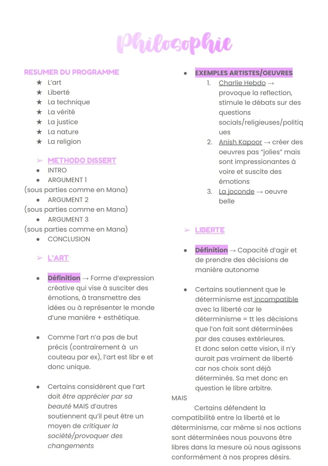 PHILOSOPHIE - Fiche du programme 2022 - 2023 de Terminal STMG