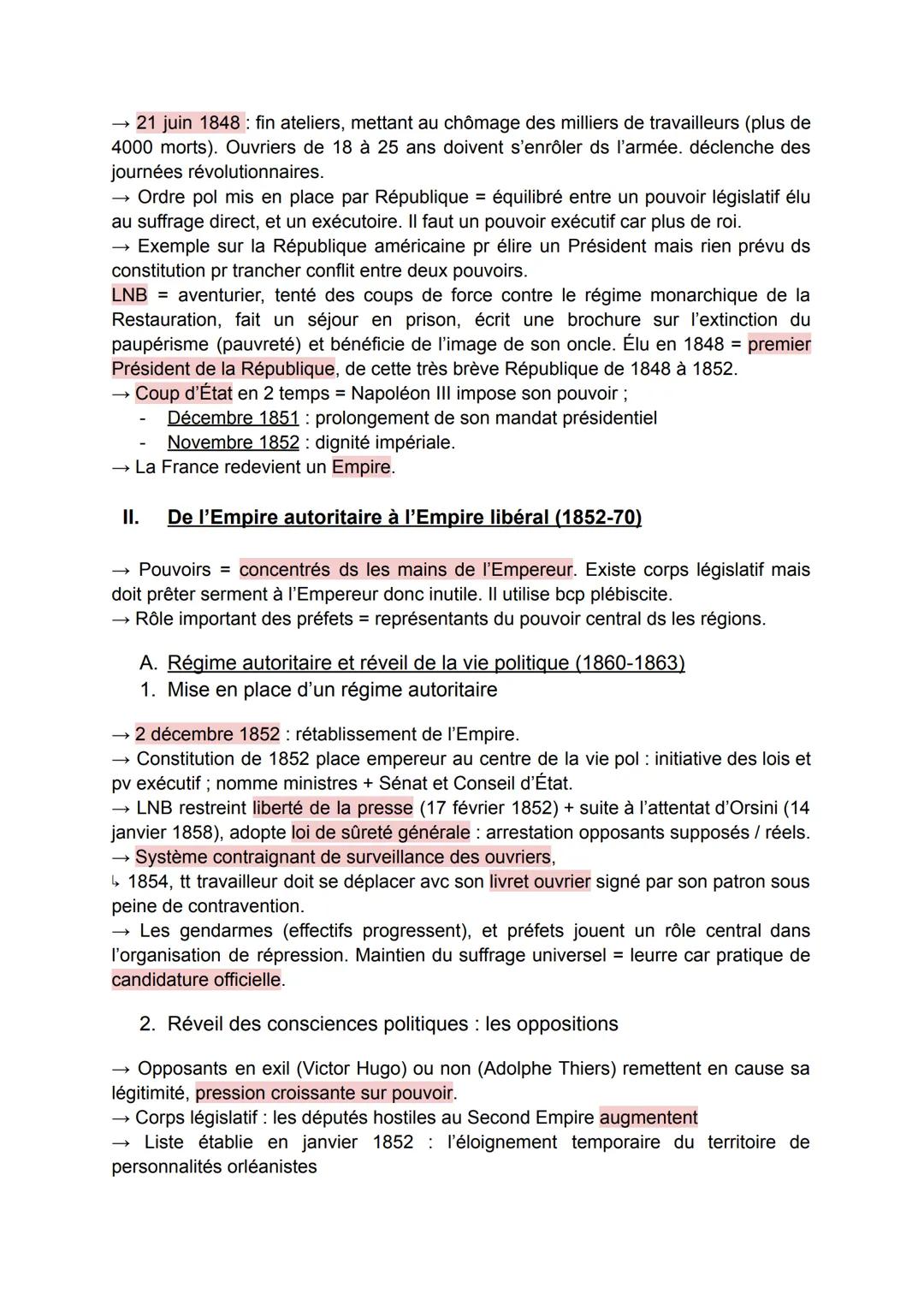 France dans l'Europe des nationalités : politique et société
(1848-1871)
La difficile entrée dans l'âge démocratique : la Deuxième
Républiqu