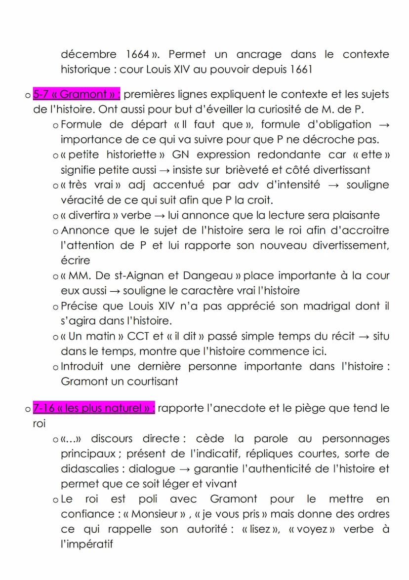 Texte n°1: Madame de Sévigné, Lettres, Lettre à M. de
Pomponne
Ce texte est une des nombreuses lettres qu'il nous reste des
échanges épistol