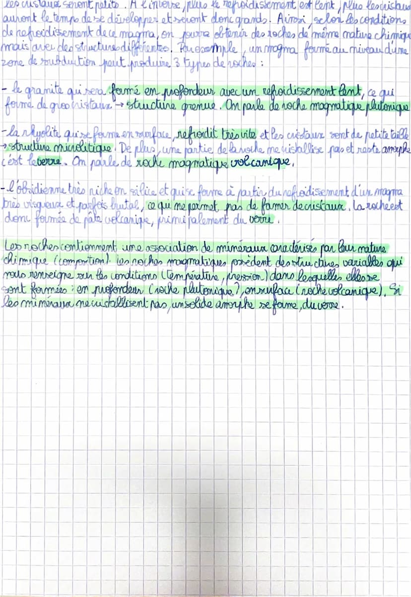 ENSEIGNEMENT SCIENTIFIQUE SVT
les cristaux, des édifices ordonnés
une roche = formée par l'association decristaux ou de minéraux
4 oeil mu: 
