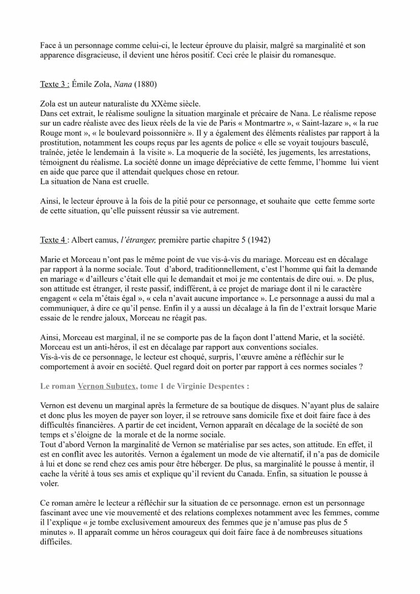 Le roman du moyen Age au XXIème siècle
Objet d'étude n°3
Abbé Prévost, Manon Lescaut ;
Parcours associé : « Personnage en marge, plaisir du 