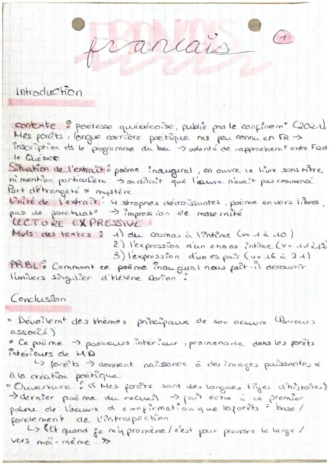 Analyse Linéaire Mes Forêts 