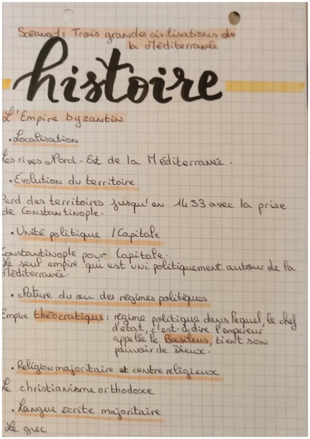 Sequence 2: La Mediterranée medievale
histoire
Fiche lexique
Islam: "soumission "en arabe: la religion enseigné
par Mahomet) ensemble des pe