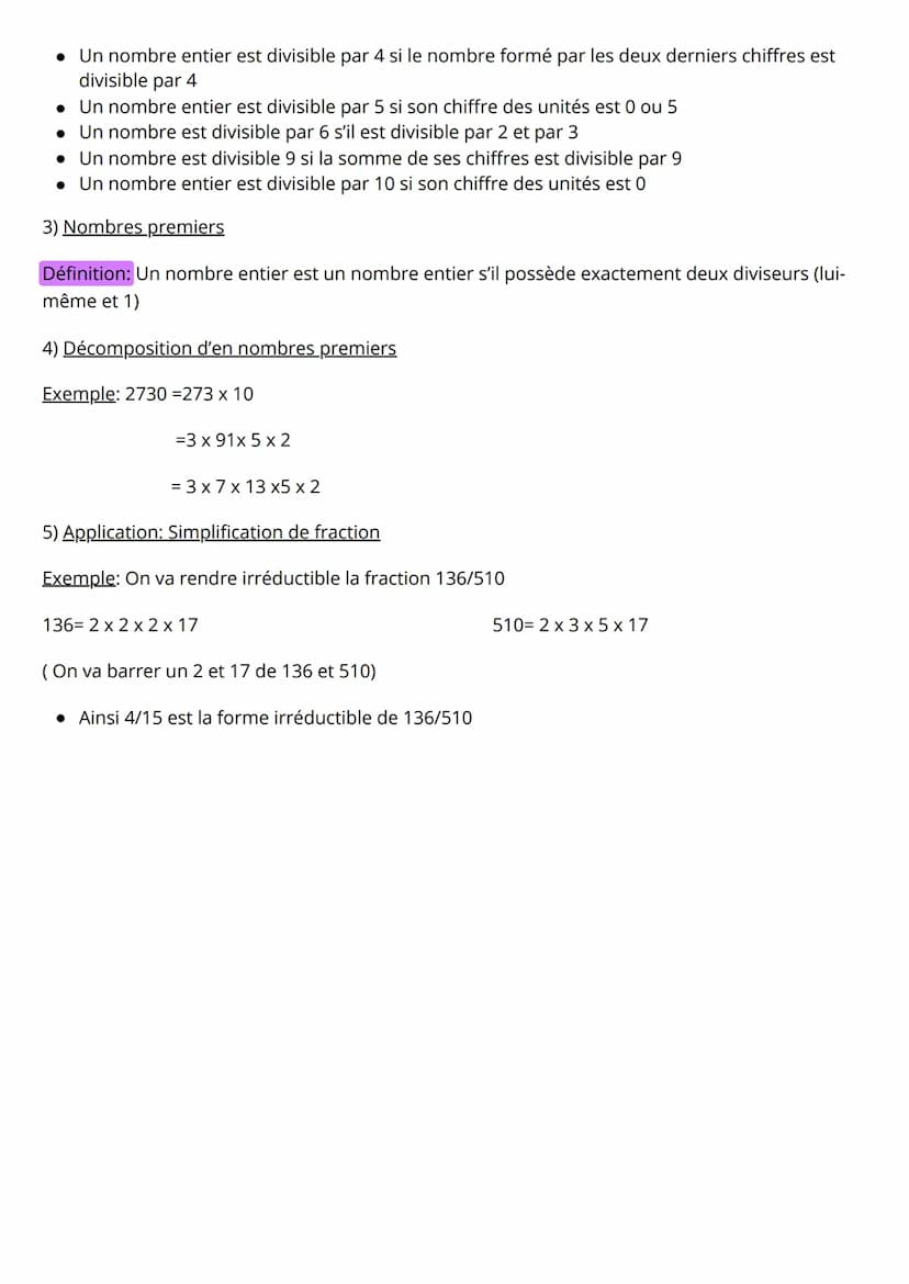 --- OCR Start ---
Maths
@k.wwzilyo
-Nombre et calculs Arithmétique~
1) Multiples
Définition: Soient a et b deux nombres entiers. On dit que 