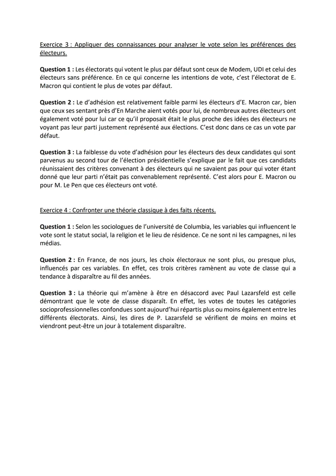 Exercices : Le vote
Exercice 1: Appliquer des connaissances pour analyser un texte
Question 1: Ce document est un texte publié en décembre 2