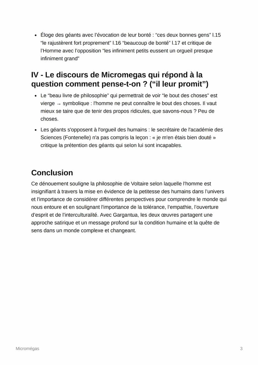 Micromégas
Intro
C'est un conte philosophique merveilleux de Voltaire. Le genre du conte
philosophique associe une histoire pleine de fantai