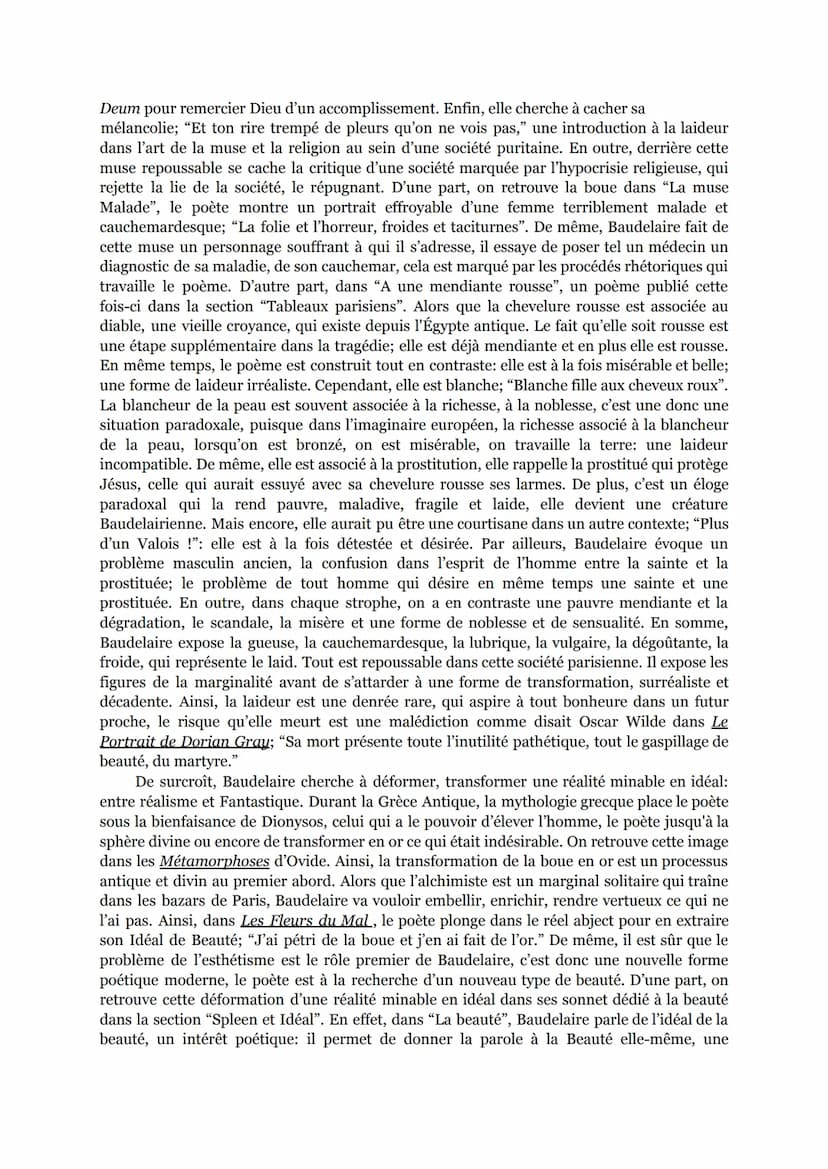 Sujet : La poésie peut-elle, selon les mots employés dans "Le Soleil", "ennoblir les choses les
plus viles" ?
"L'artiste est celui qui crée 