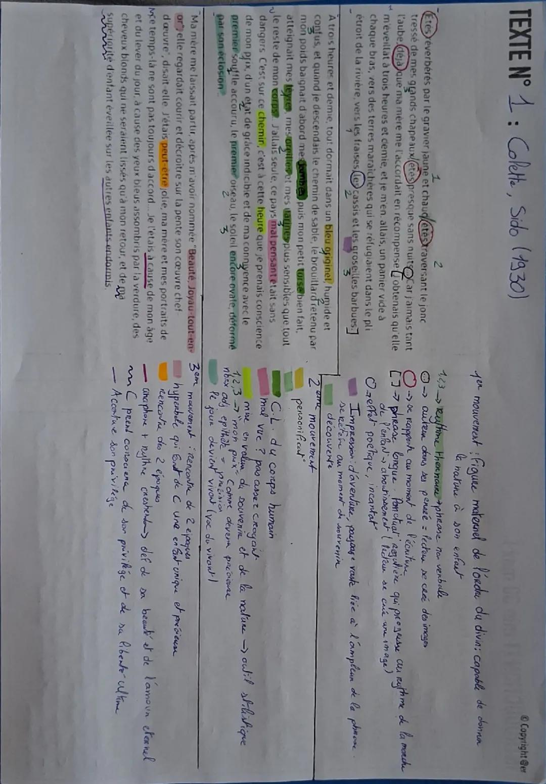 INTRODUCTION (1 min 30 max.)

Carte d'identité de l'œuvre

Titre: Sido
Auteur: Colette
Date: 1930
Genre littéraire: Recit autobiographique
M