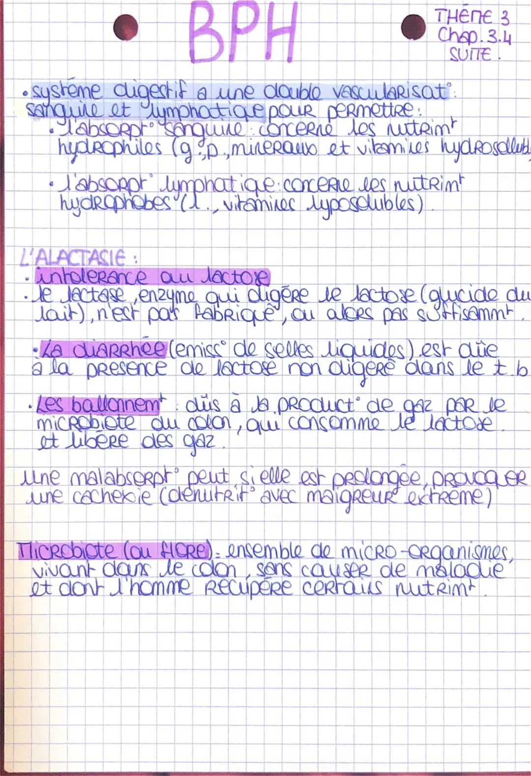 BPH
La digest est l'ensemble des phenomenes
laboutissant a la simplificat des
aliments en nutriments.
THEME 3
Chap 3.4
PHÉNOMÈNES MECANIQUES