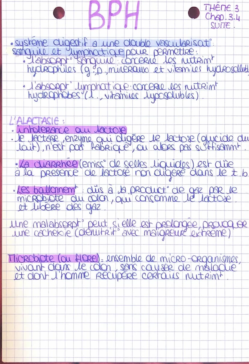 BPH
La digest est l'ensemble des phenomenes
laboutissant a la simplificat des
aliments en nutriments.
THEME 3
Chap 3.4
PHÉNOMÈNES MECANIQUES