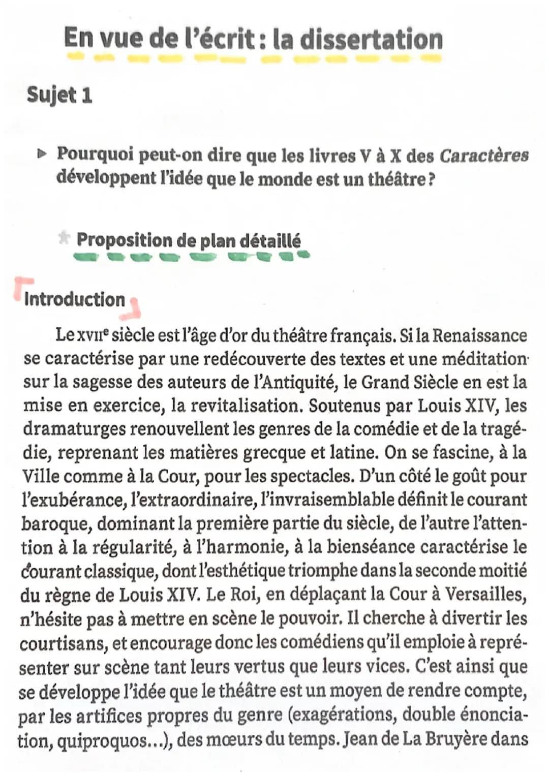 Dissertation Les Caractères La Bruyère 📚 PDF et Corrigé