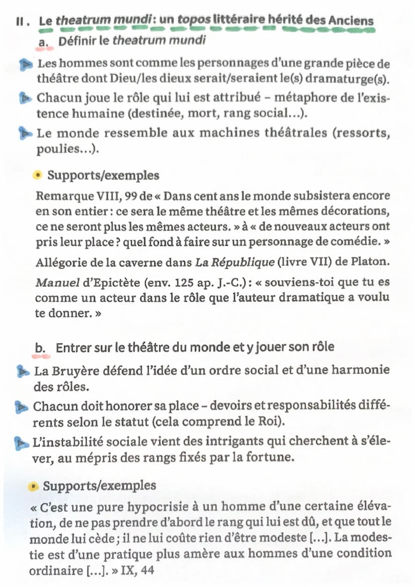 En vue de l'écrit : la dissertation
Sujet 1
► Pourquoi peut-on dire que les livres Và X des Caractères
développent l'idée que le monde est u