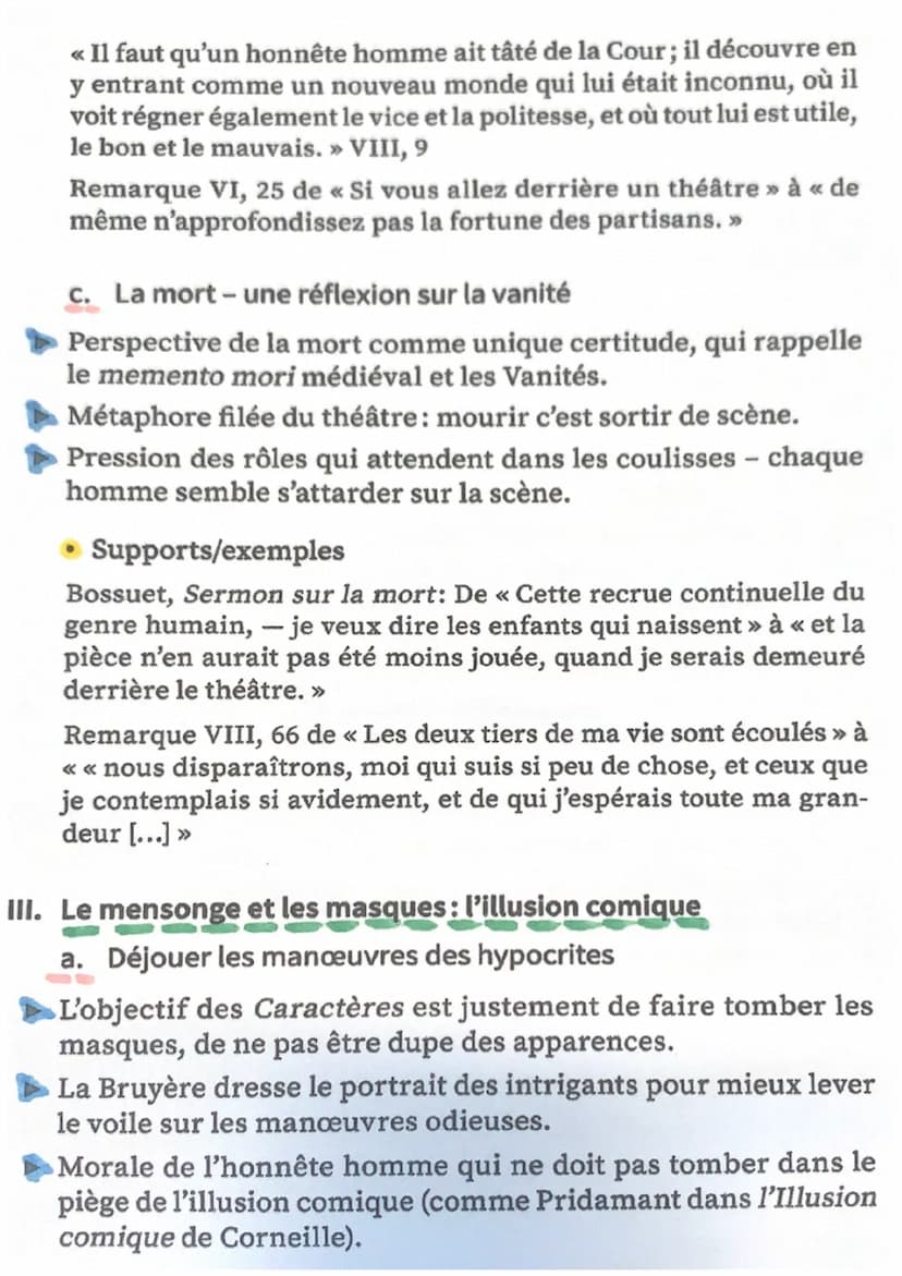 En vue de l'écrit : la dissertation
Sujet 1
► Pourquoi peut-on dire que les livres Và X des Caractères
développent l'idée que le monde est u
