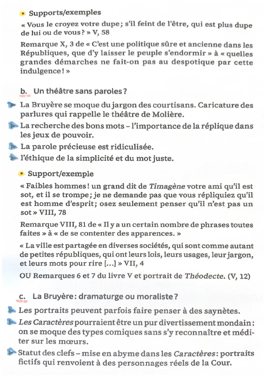 En vue de l'écrit : la dissertation
Sujet 1
► Pourquoi peut-on dire que les livres Và X des Caractères
développent l'idée que le monde est u