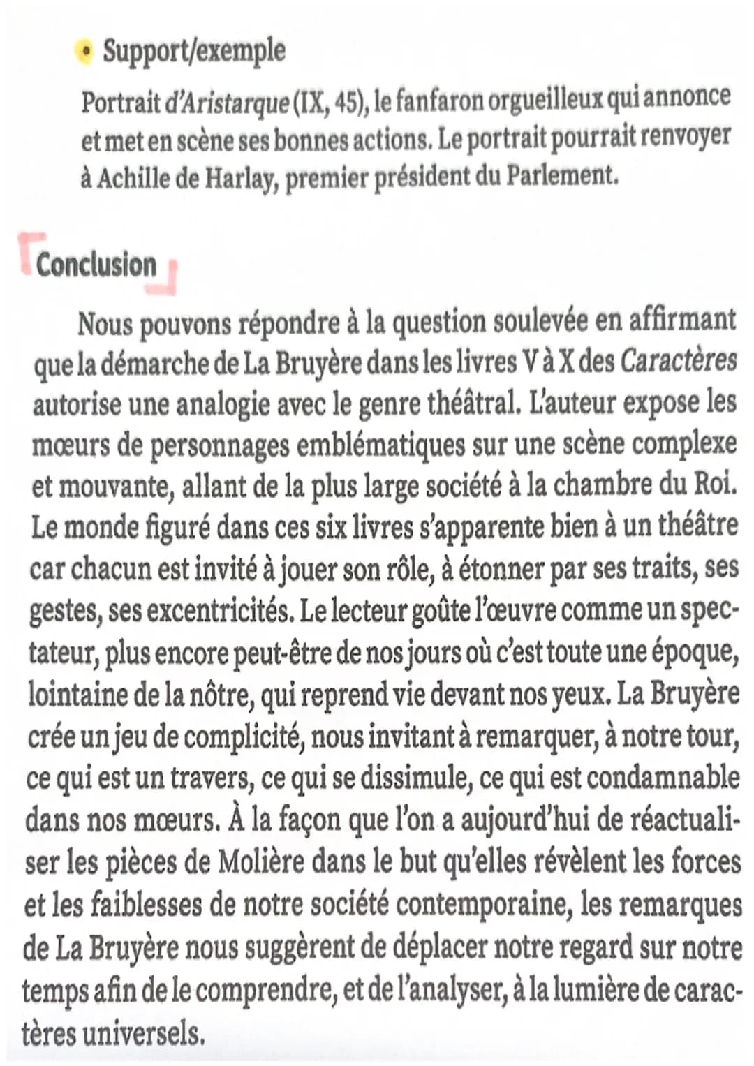 En vue de l'écrit : la dissertation
Sujet 1
► Pourquoi peut-on dire que les livres Và X des Caractères
développent l'idée que le monde est u