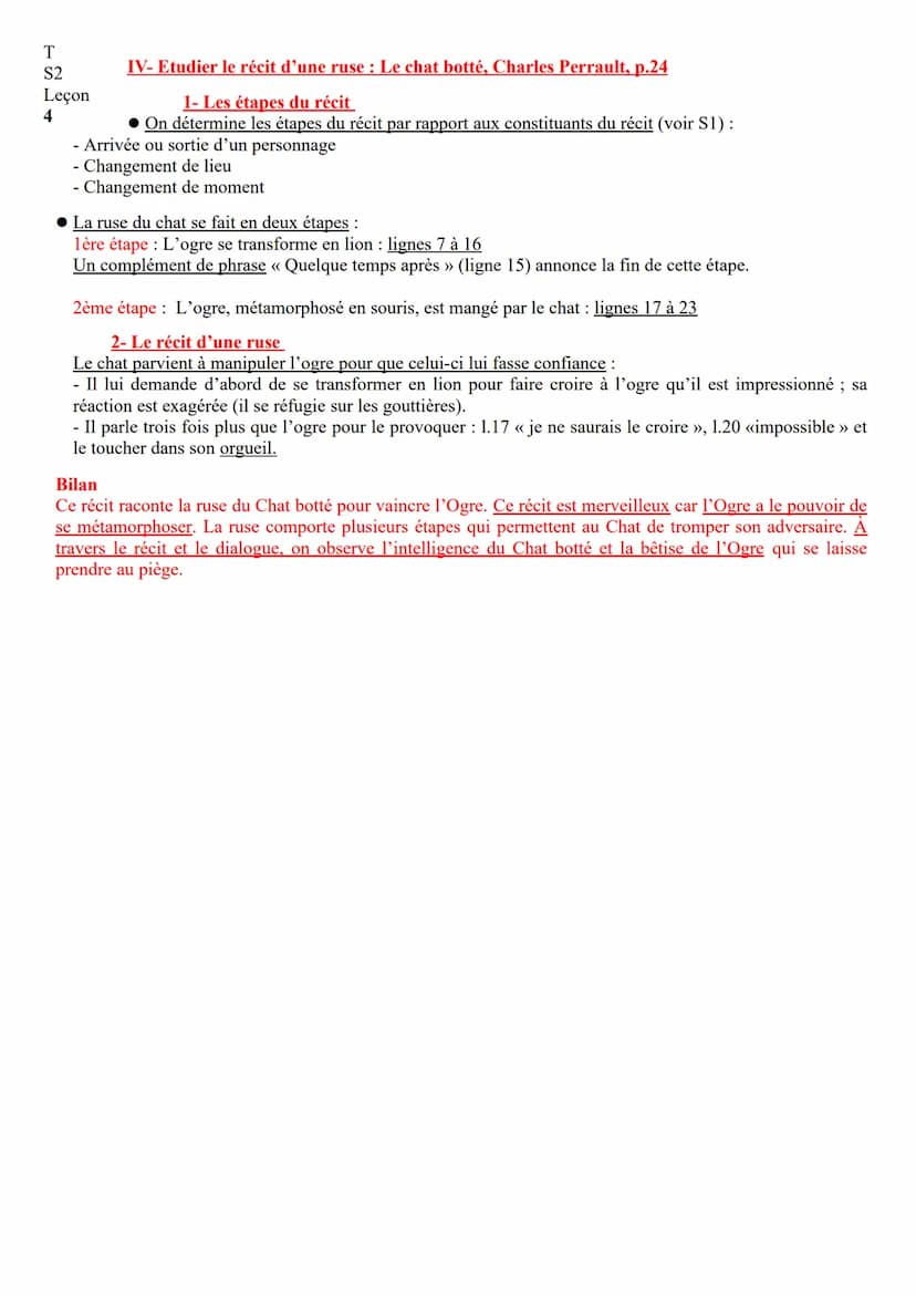 T
S2
Leçon
1
SEQUENCE 2
Thème : Le monstre, aux limites de l'humain
Objectif : Découvrir les caractéristiques et le rôle de l'Ogre dans les 