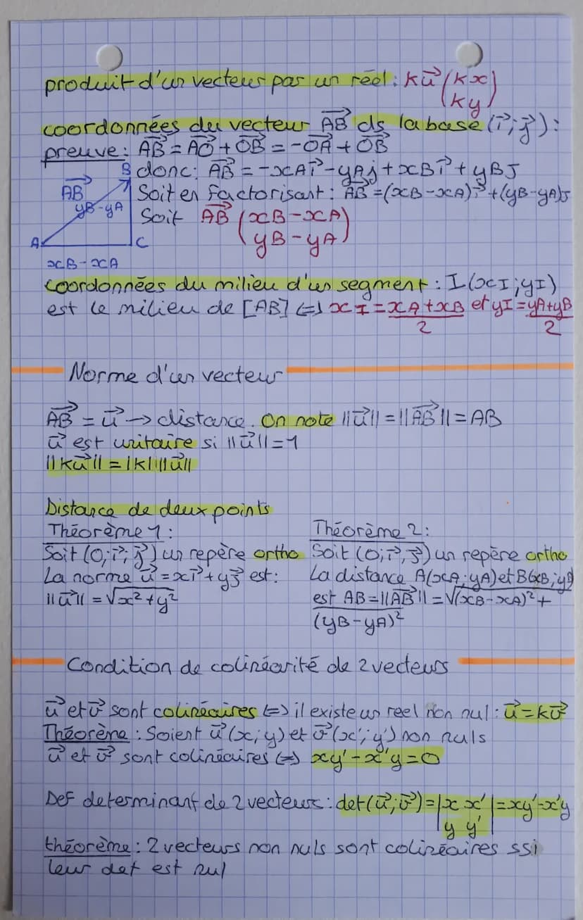 OVECTEURS E
Reperage dans le plan
15
I
I
h
Repère
orthogonal
TH
Repère
quelconque
Repère
orthonormé
OI, 5 pas alignés. On pose: OI² = 2²' et