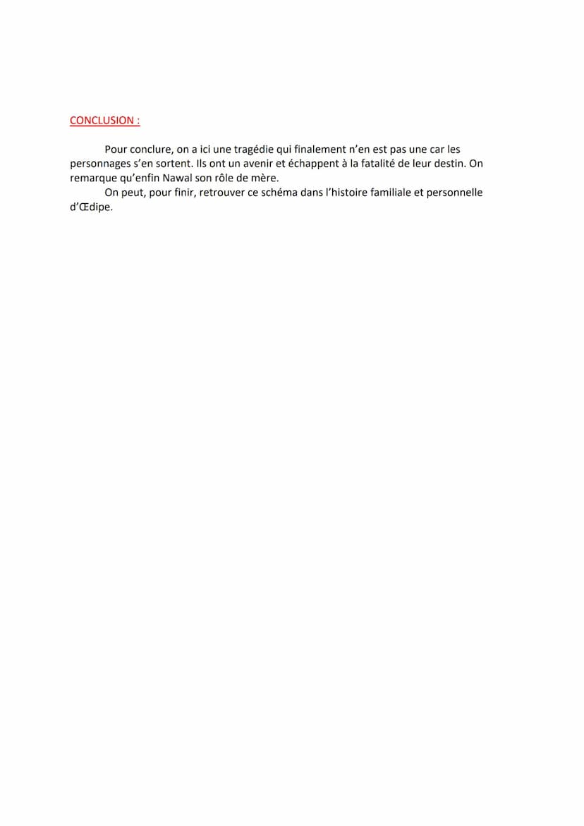 
<p>Le texte qui fait l'objet de notre étude est l'épilogue de la pièce de théâtre "Incendies", écrite par Wajdi Mouawad en 2003. Il s'agit 