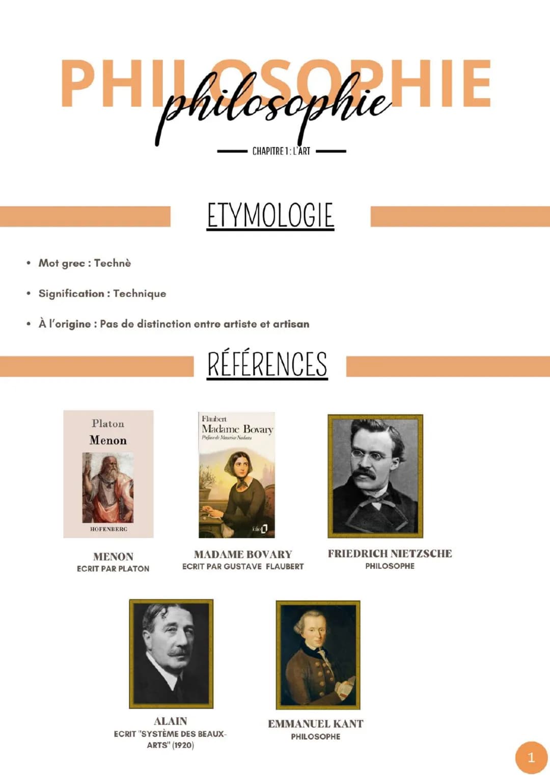 PHIPANOS ORCHIE
CHAPITRE 1: L'ART
ETYMOLOGIE
- Mot grec: Technè
- Signification: Technique
- À l'origine: Pas de distinction entre artiste e