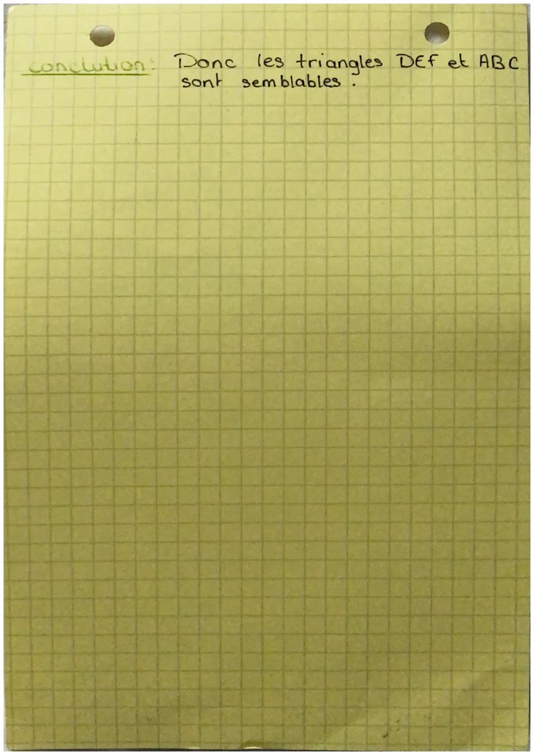 # Triangles semblables

trangle semblables: Les angles

• Definition:

Des triangles qui ont
des angles zaz de même A
meusure

• Propriete:
