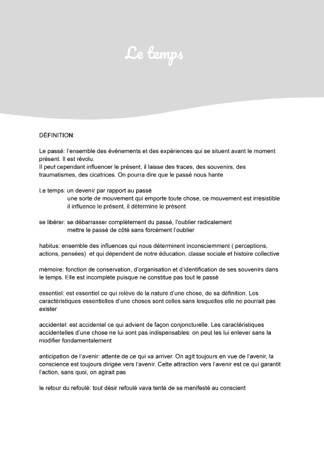 Le Temps en Philosophie : Cours, Citations et Dissertations PDF