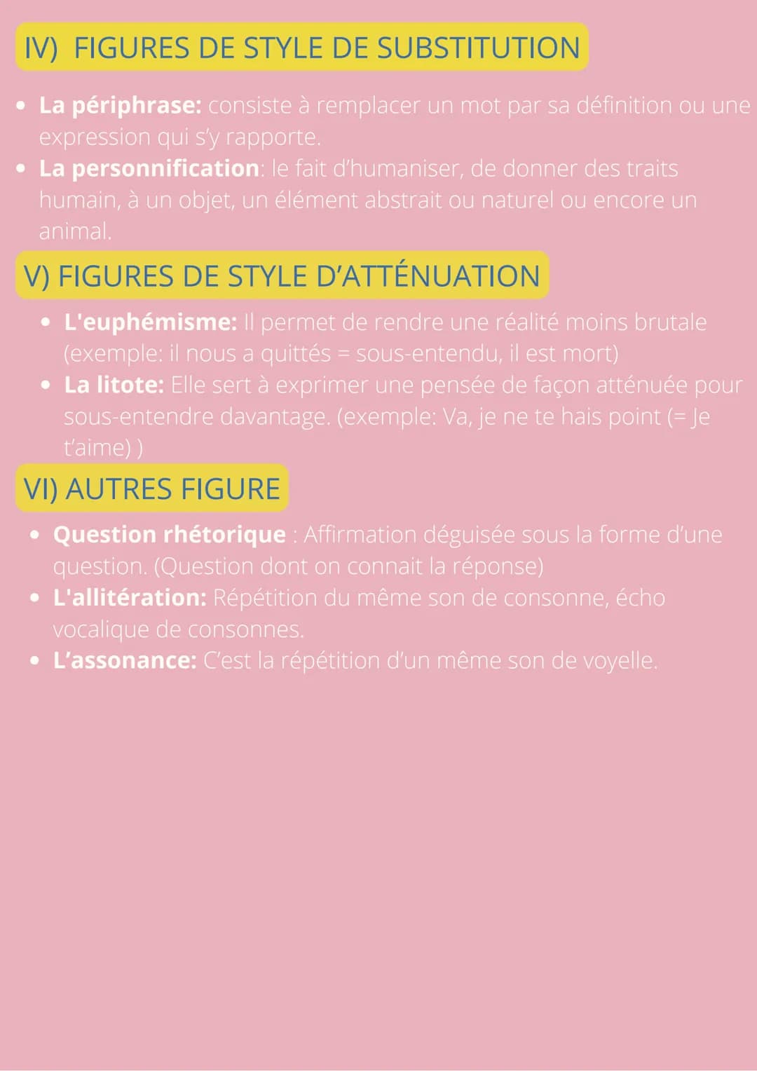 LES FIGURES DE STYLE
FRANÇAIS- ÉPREUVE ÉCRITE COMMENTAIRE
I) FIGURES DE STYLE POUR INSISTER
L'anaphore: répétition d'un mot ou d'un groupe d