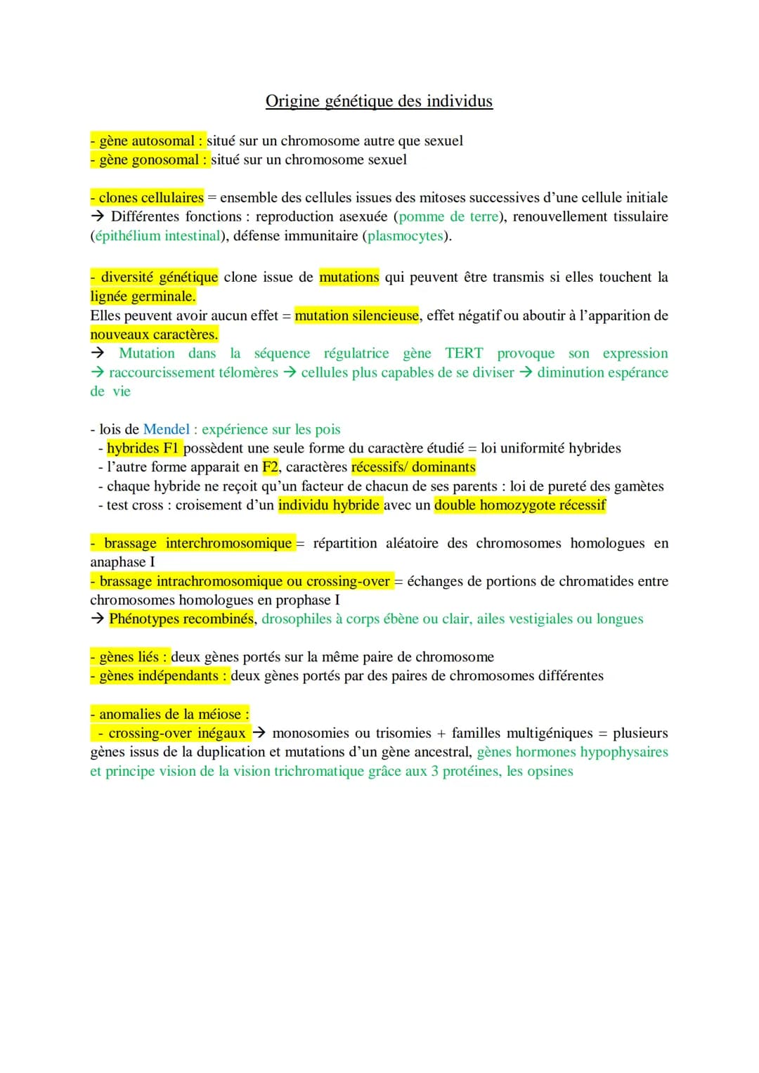 
<p>Les gènes autosomaux sont situés sur un chromosome autre que le sexuel, tandis que les gènes gonosomaux sont situés sur un chromosome se