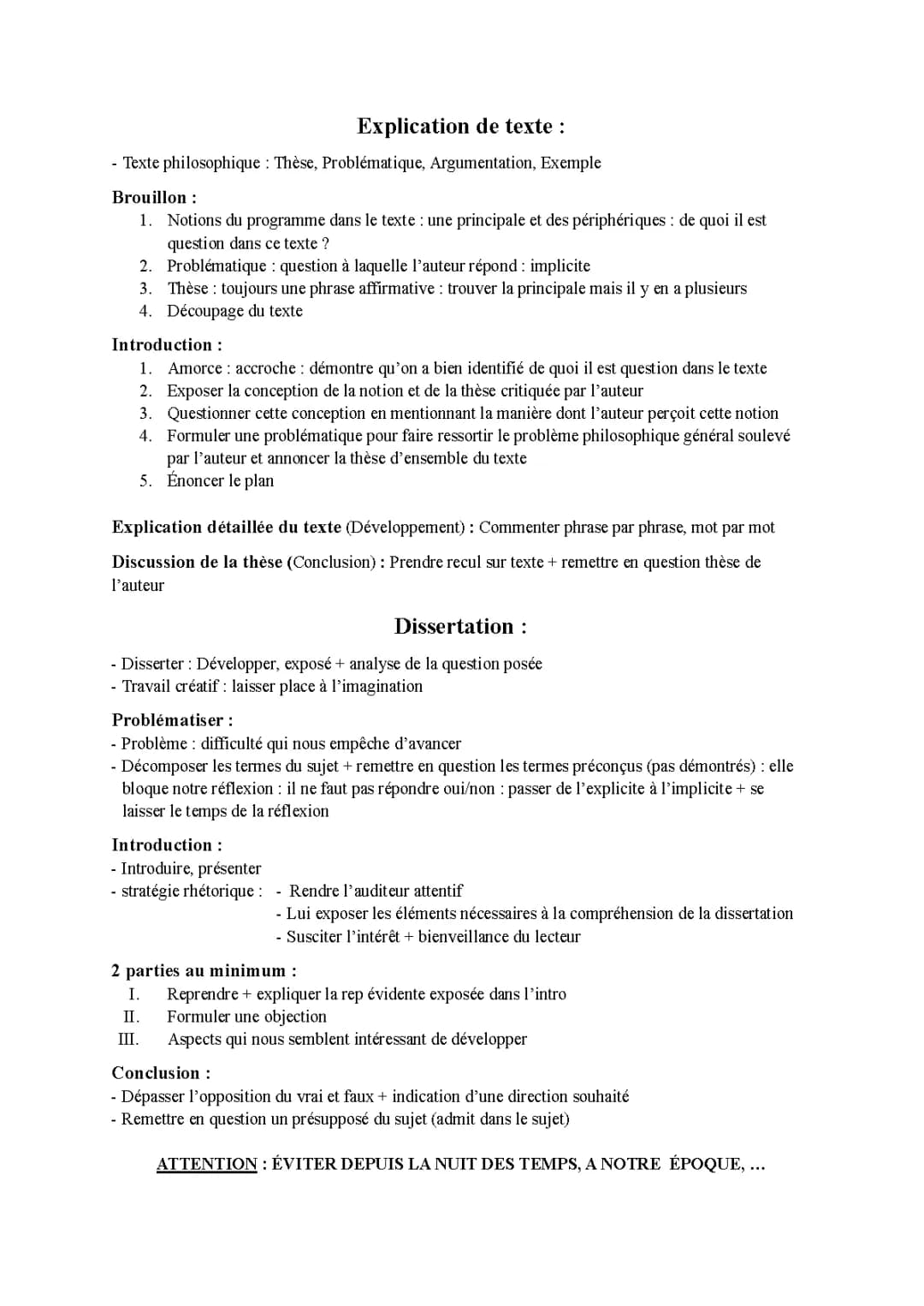 Méthode dissertation et commentaire de texte