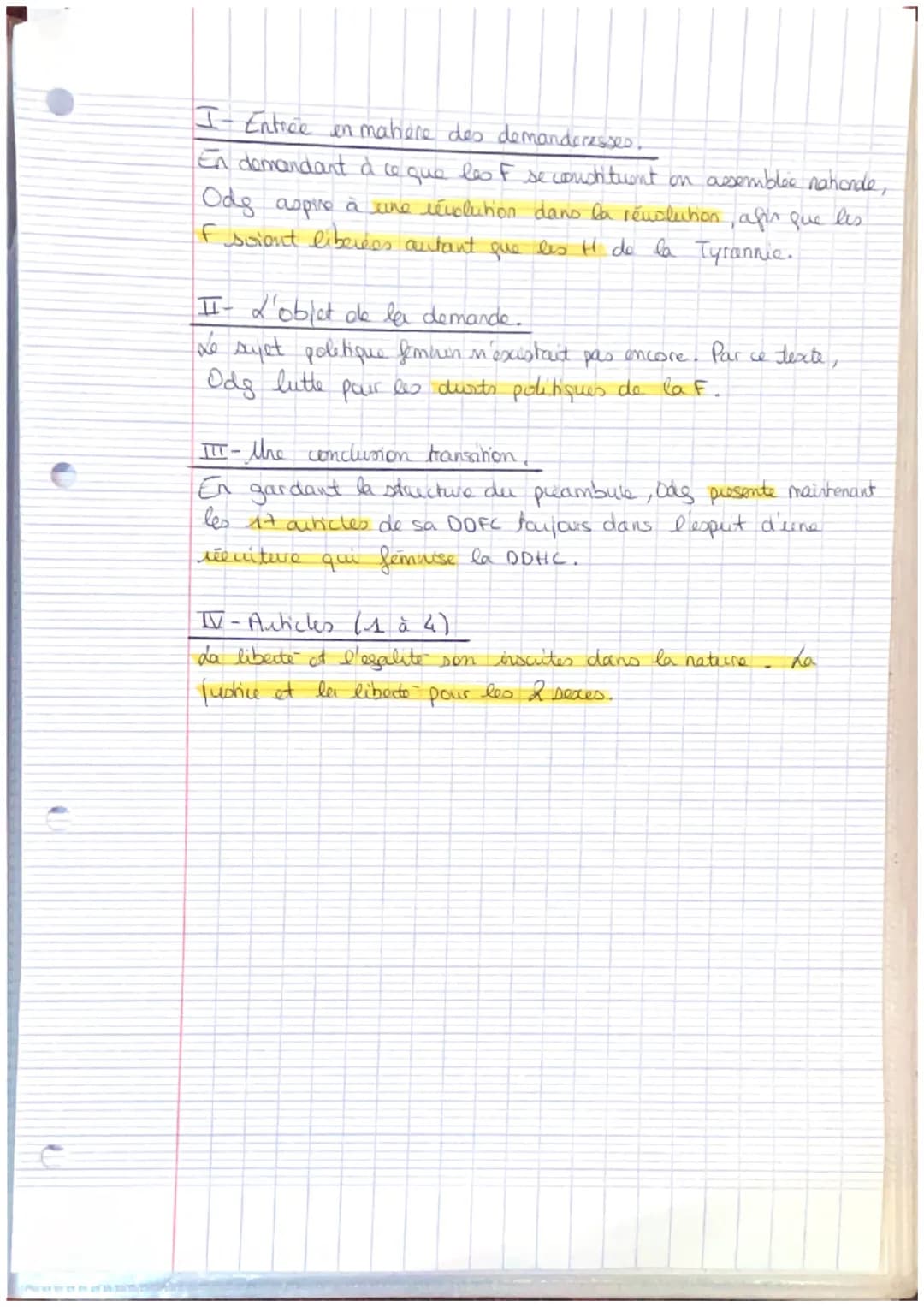 EL-3
Texte 3 - Olympe de Gouges, Déclaration de la femme et
de la citoyenne,«< Préambule >>
Les mères, les filles, les sœurs, représentantes