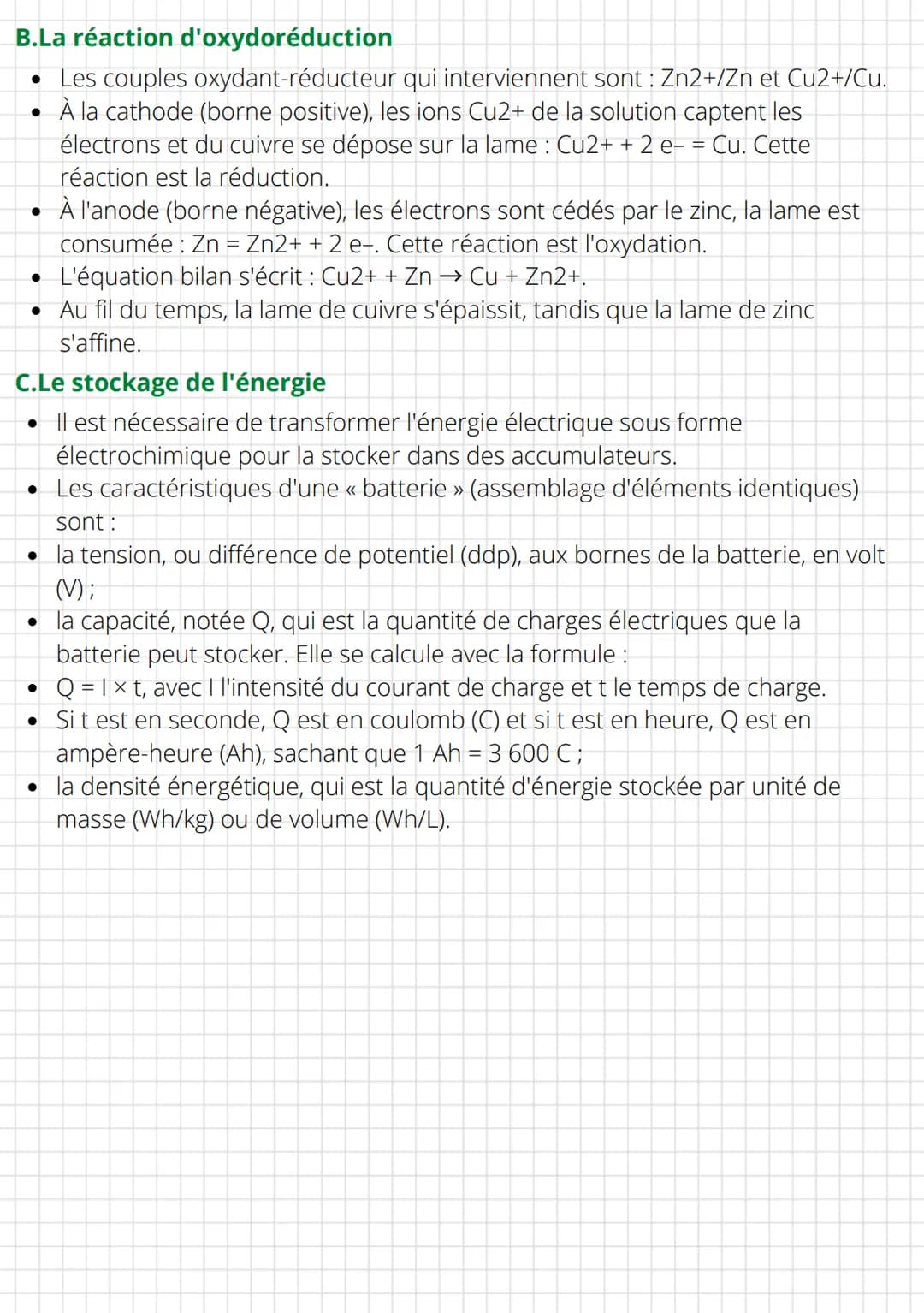 A.Le principe d'une pile
a.Généralités
Métal 1
Pont salin
ក
U
Solution de
M₁
M₂
ni-
Solution de
n1+
(M₂+......)
b.Mesure
Physique
stocker l'