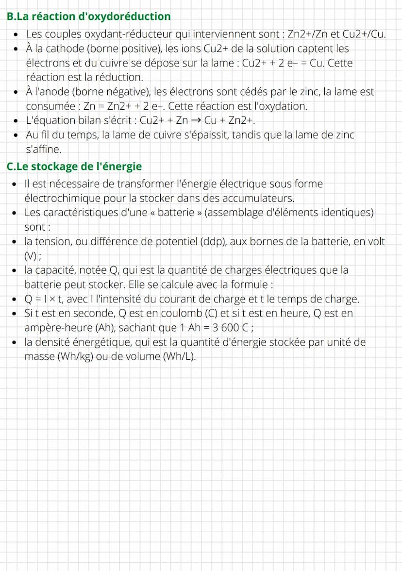 A.Le principe d'une pile
a.Généralités
Métal 1
Pont salin
ក
U
Solution de
M₁
M₂
ni-
Solution de
n1+
(M₂+......)
b.Mesure
Physique
stocker l'