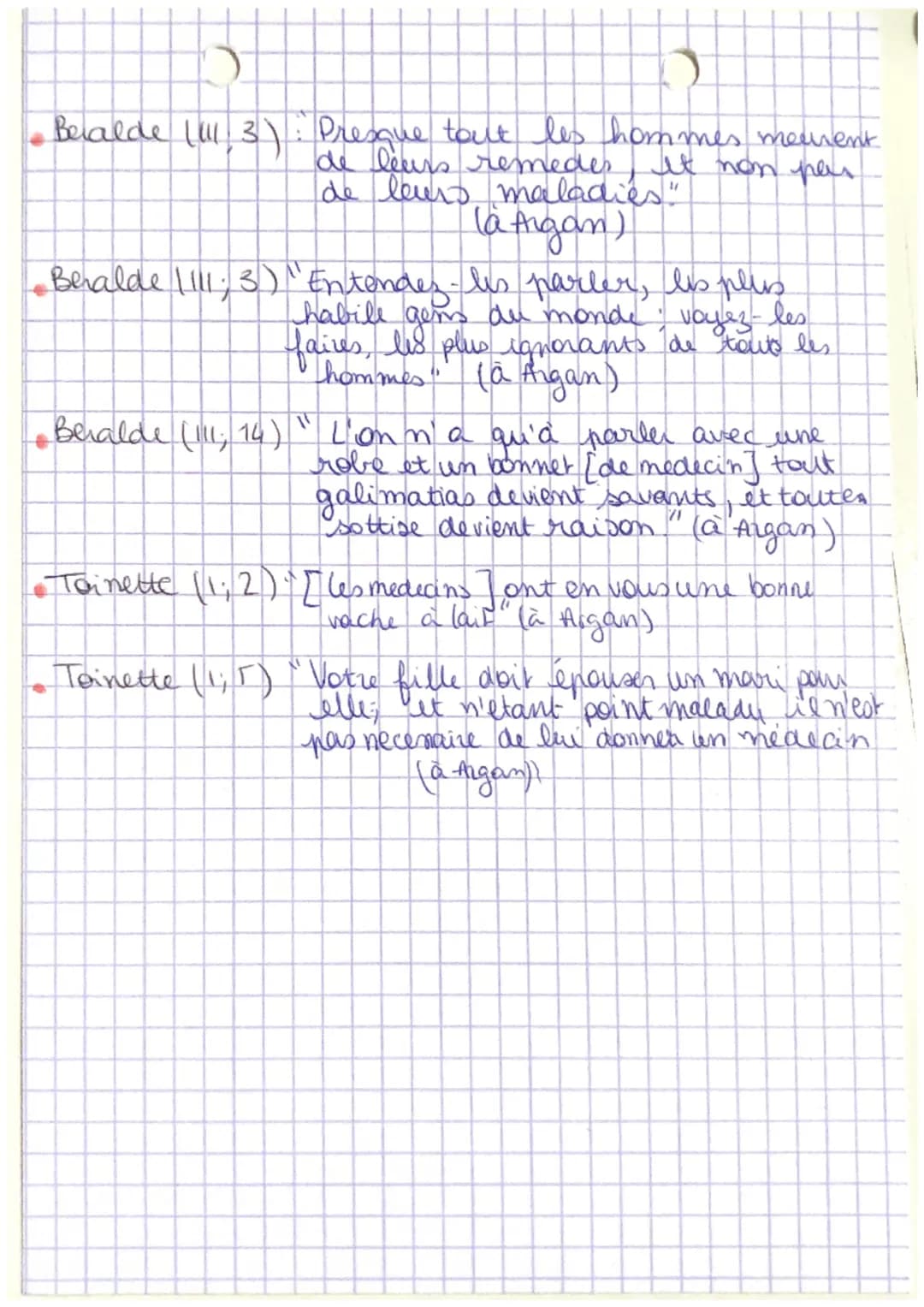 Citations Molière
O
•Argan (1, 1): "Est il possible qu'on laisse comme
cela
un paure malade tout surve! [..] Ah!
mon Dieu. Ils me laisseront