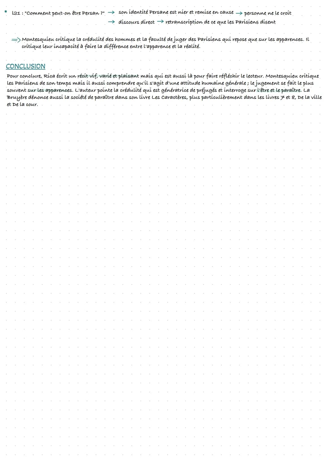 Analyse linéaire nº g
Les Lettres Persanes, Montesquieu, lettre 30
INTRODUCTION
Montesquieu est l'un des plus célèbres philosophes des Lumiè