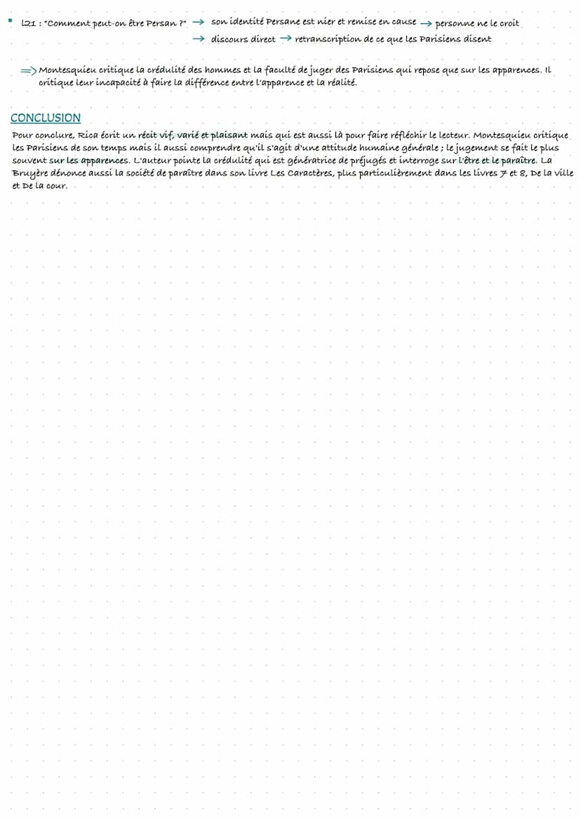 Analyse linéaire nº g
Les Lettres Persanes, Montesquieu, lettre 30
INTRODUCTION
Montesquieu est l'un des plus célèbres philosophes des Lumiè