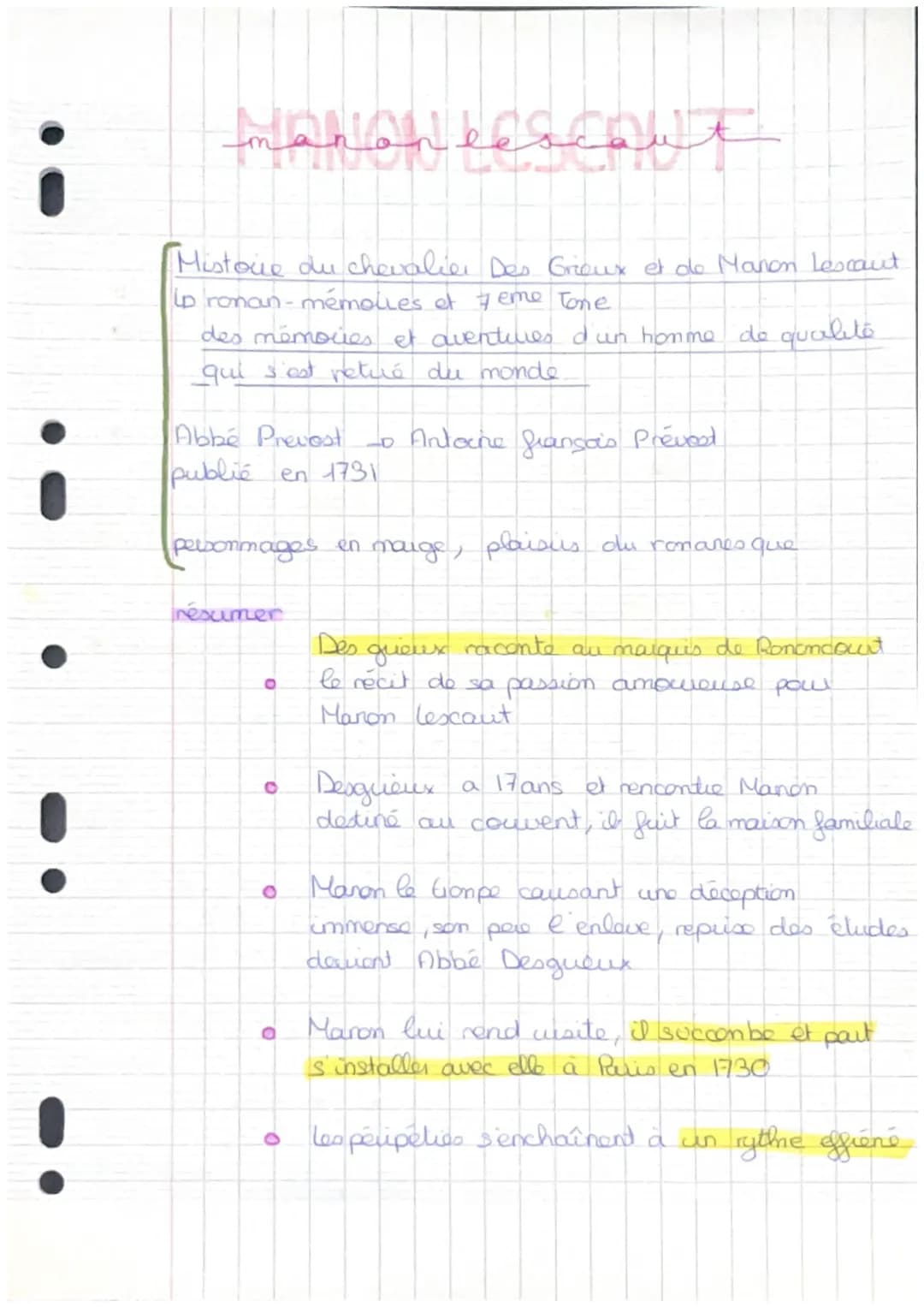 manoreescout
Historie du chevalier Des Grieux et de Manon Lescaut
Lp ronan- mémolles et 7 eme Tone
des mémories et aventures d'un homme de q