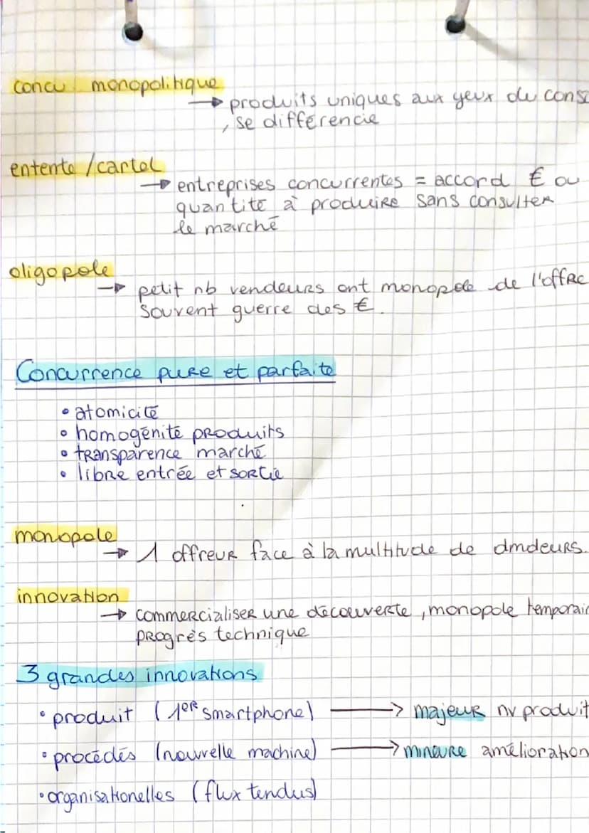 J
DS 1
concurrence
Concu imparfaite
naturelles
met offreur et demandeur sous tension
Se soumet à la loi du marché.
SES chapitre 2 25/M/21
CO