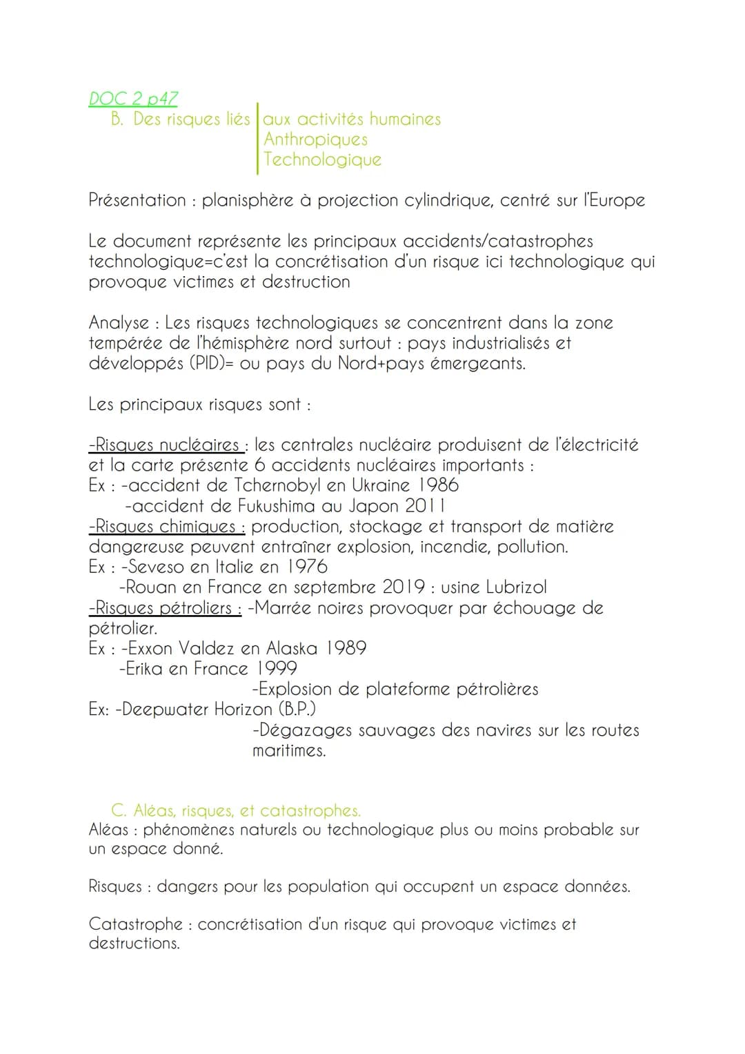 Les sociétés face aux risques
Comment les société humaines s'adaptent-elles à des risques de plus en
plus importants et variées.
1) Des risq