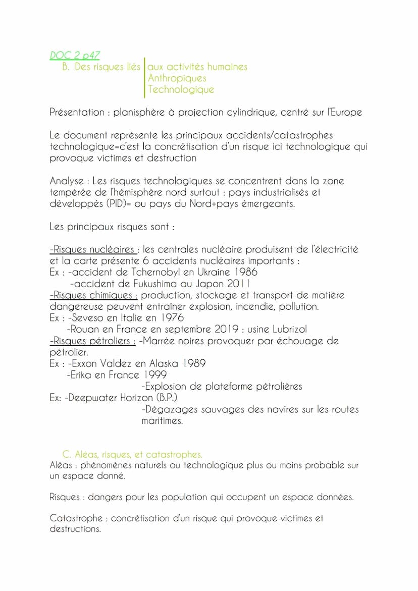Les sociétés face aux risques
Comment les société humaines s'adaptent-elles à des risques de plus en
plus importants et variées.
1) Des risq