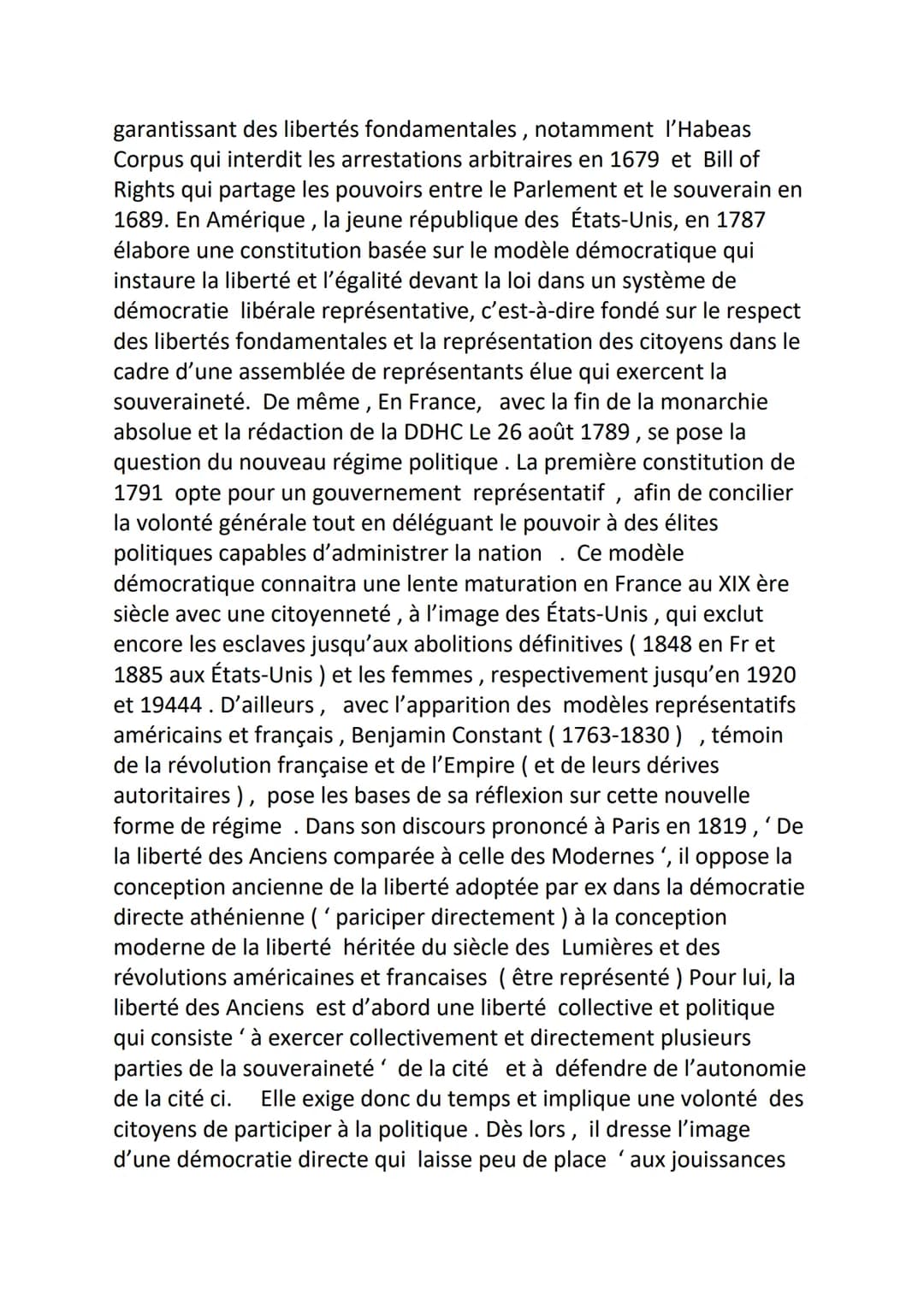 COURS HGGSP
'La démocratie est un mauvais système, mais elle est le moins
mauvais de tous les systèmes 'Winston Churchill
Ce constat de l'an