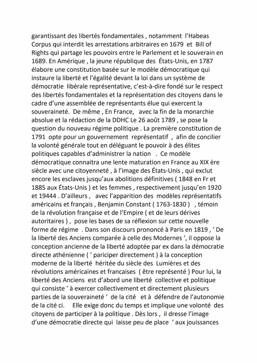 COURS HGGSP
'La démocratie est un mauvais système, mais elle est le moins
mauvais de tous les systèmes 'Winston Churchill
Ce constat de l'an